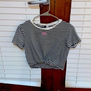 Striped Santa Monica t-shirt for young women